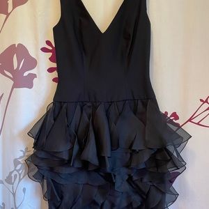 Vintage A.J Bari black cocktail dress with ruffled skirt